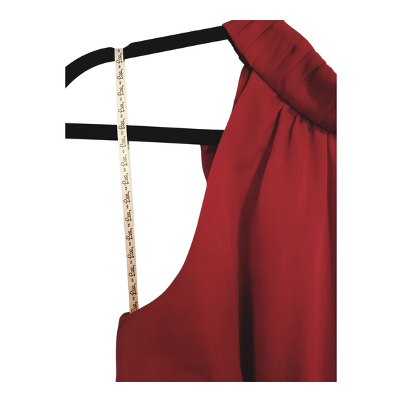 Lilly Pulitzer Marleen Cotton Silk Halter Midi Dress Poinsettia Red Nwt Size 2 - Picture 6 of 16